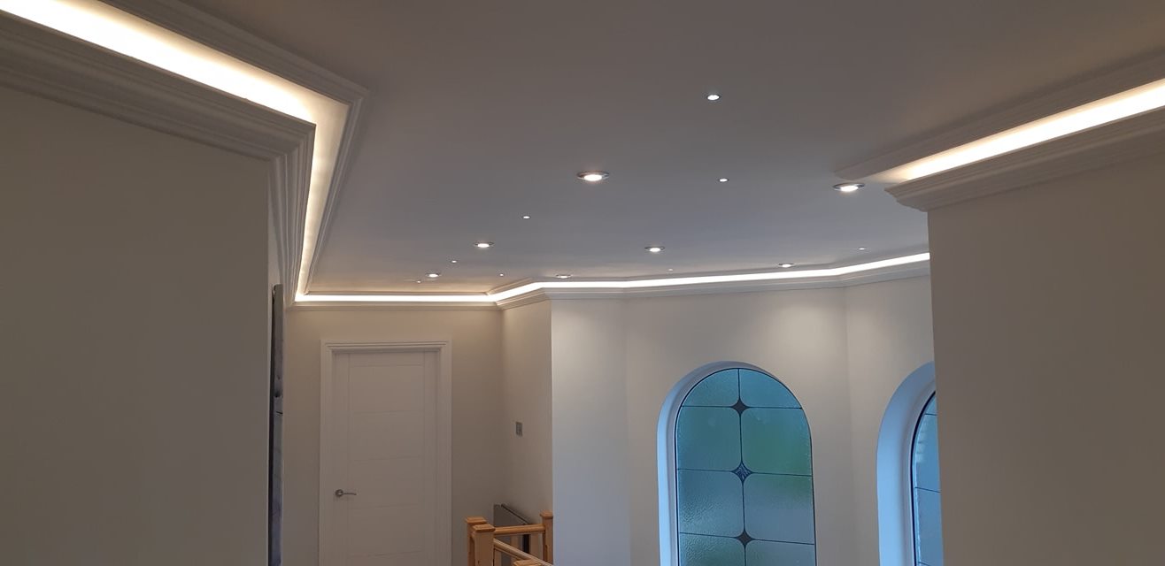We fitted 25m of spotless LED tape in a large upstairs hallway.